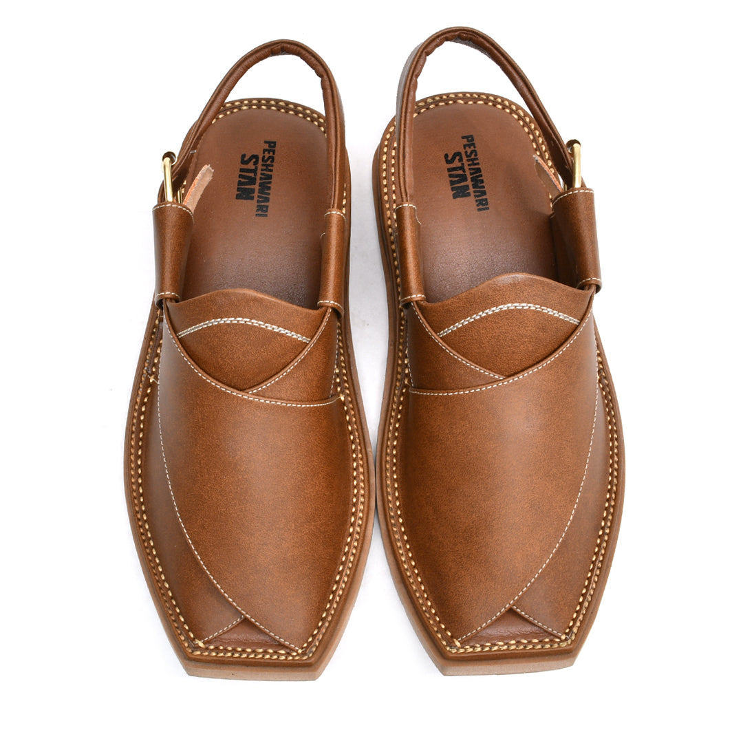 LEATHER PESHAWARI CHAPPAL - ATG-0007 MUSTARD