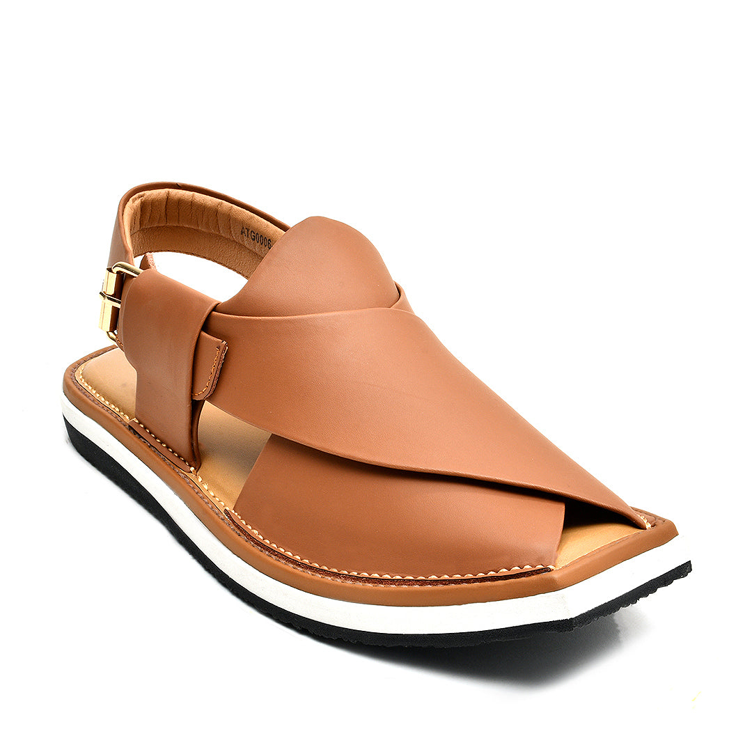 LEATHER PESHAWARI CHAPPAL - ATG0006 - TAN