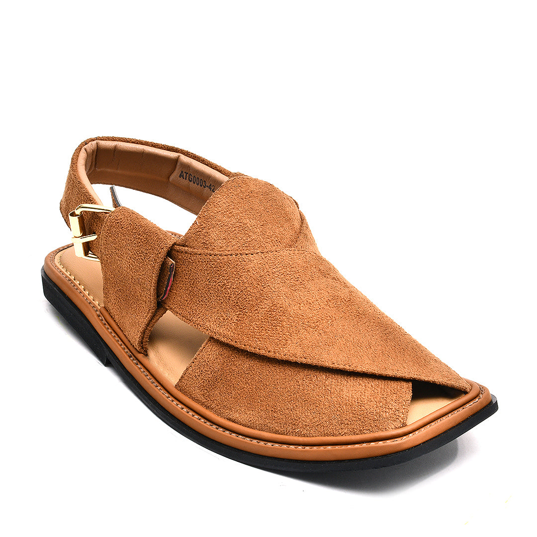LEATHER PESHAWARI CHAPPAL - ATG0003 - TAN FB