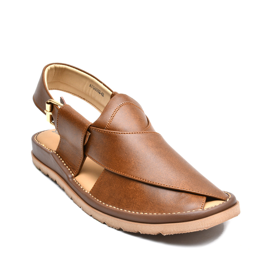 LEATHER PESHAWARI CHAPPAL - ATG0002 - MUSTARD
