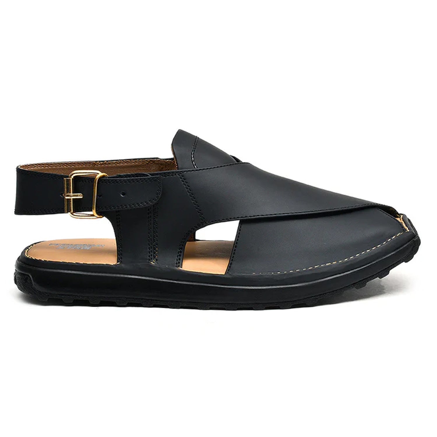 LEATHER PESHAWARI CHAPPAL - ATG0001 - BLACK
