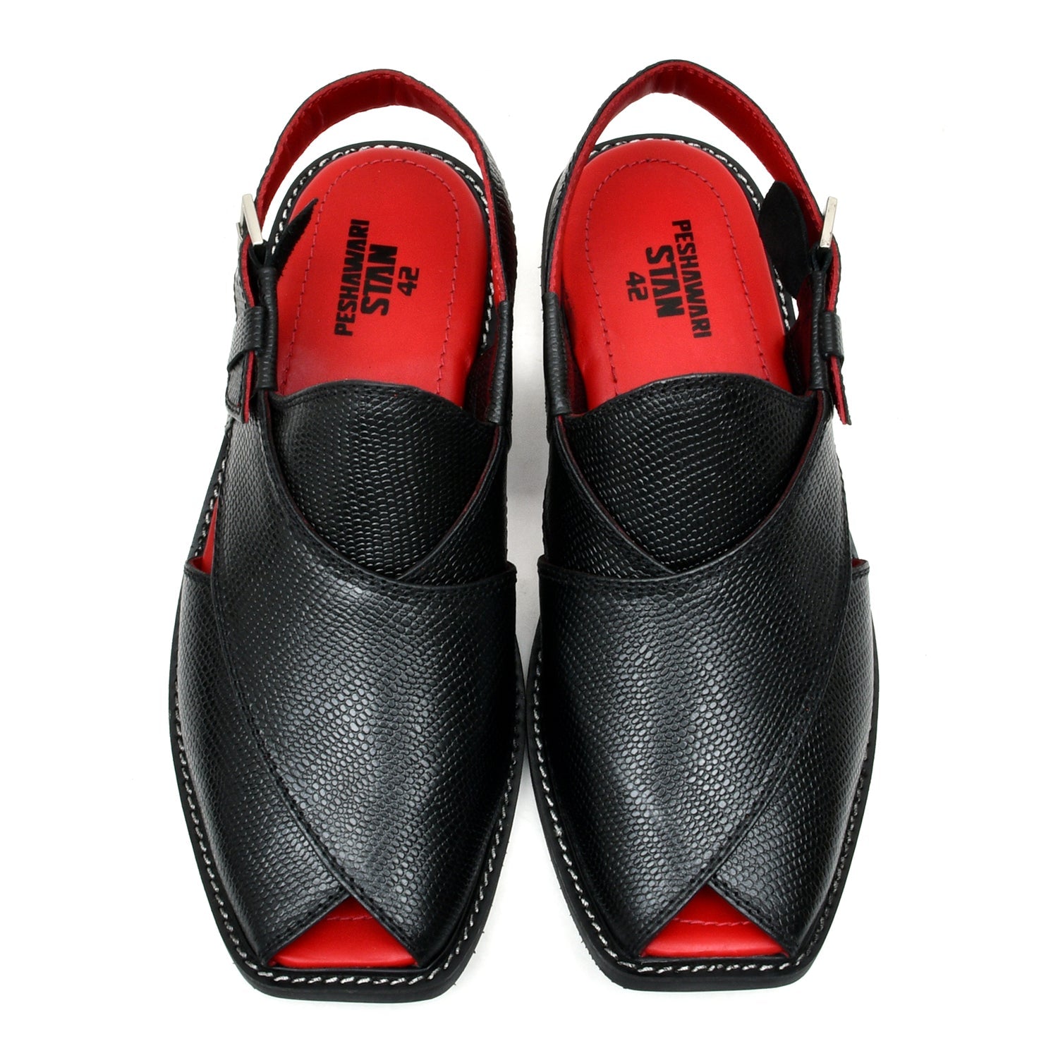 LEATHER PESHAWARI CHAPPAL - FRG-0003 - BLACK