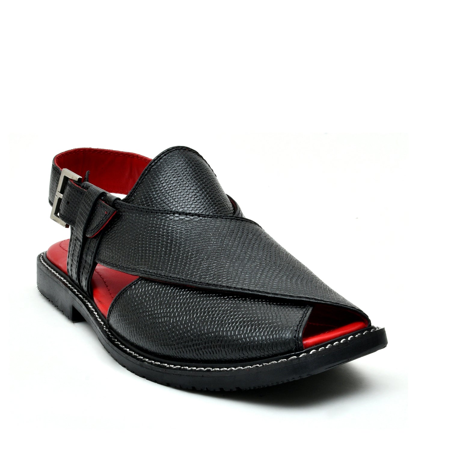 LEATHER PESHAWARI CHAPPAL - FRG-0003 - BLACK