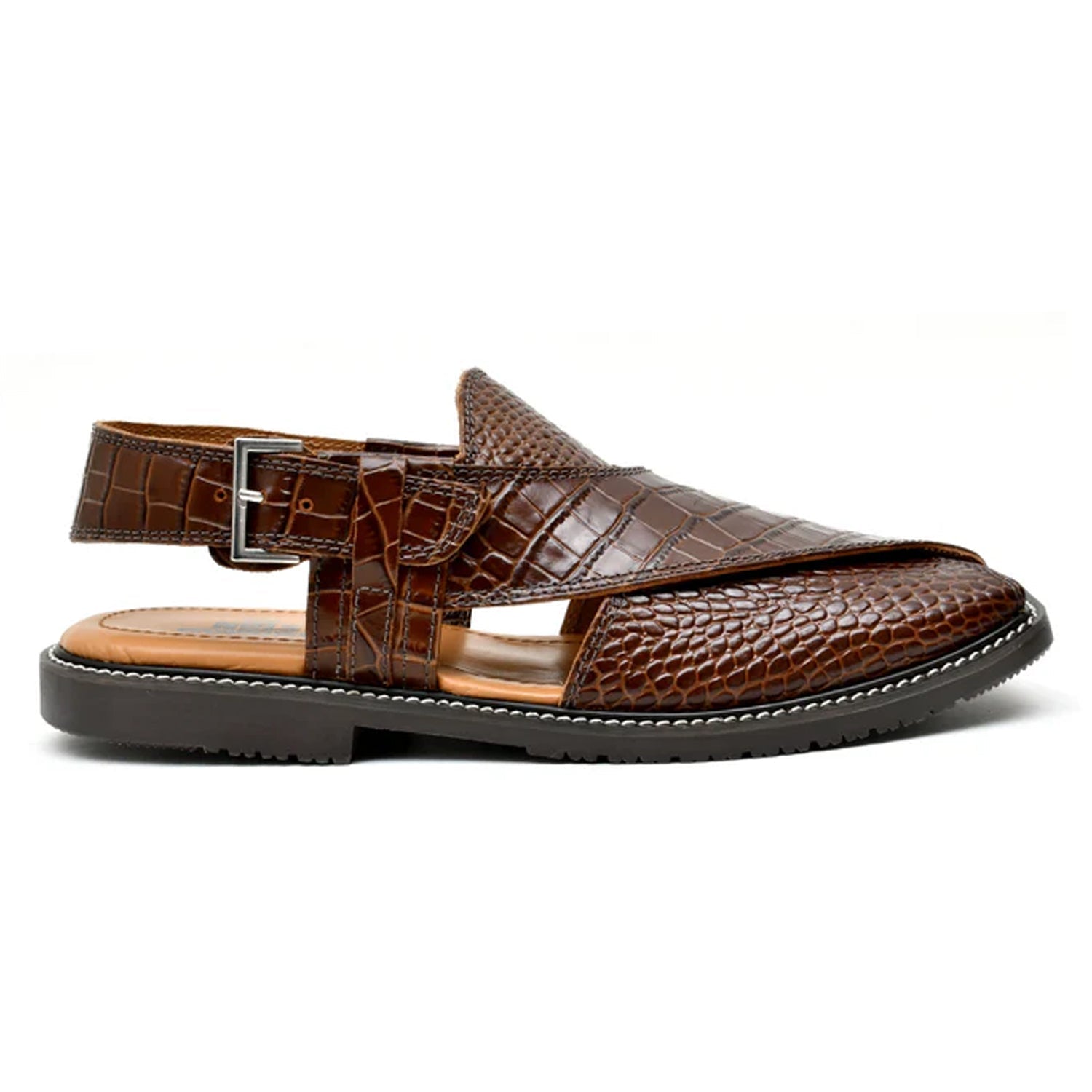 LEATHER PESHAWARI CHAPPAL - FRG0004 - BROWN