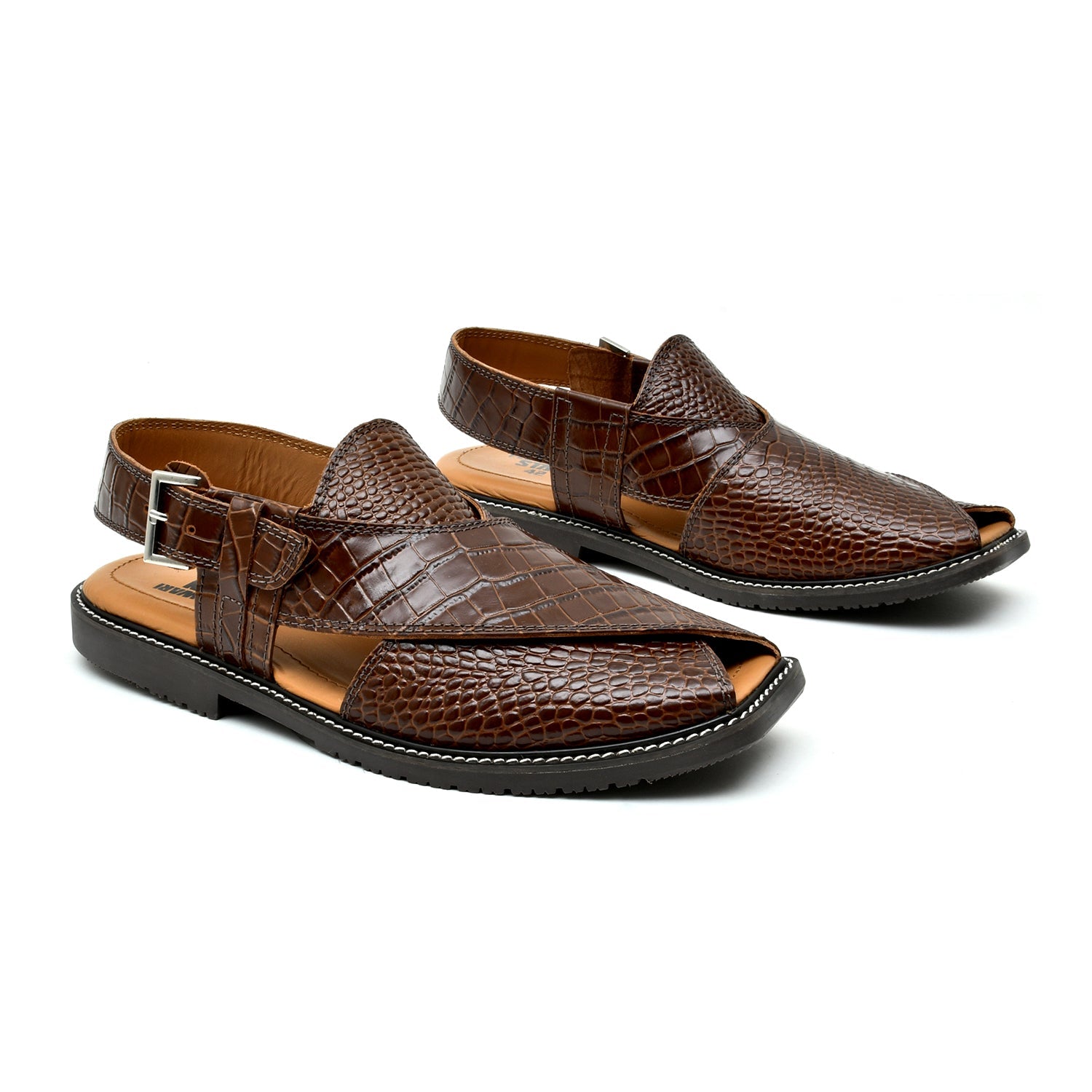 LEATHER PESHAWARI CHAPPAL - FRG0004 - BROWN
