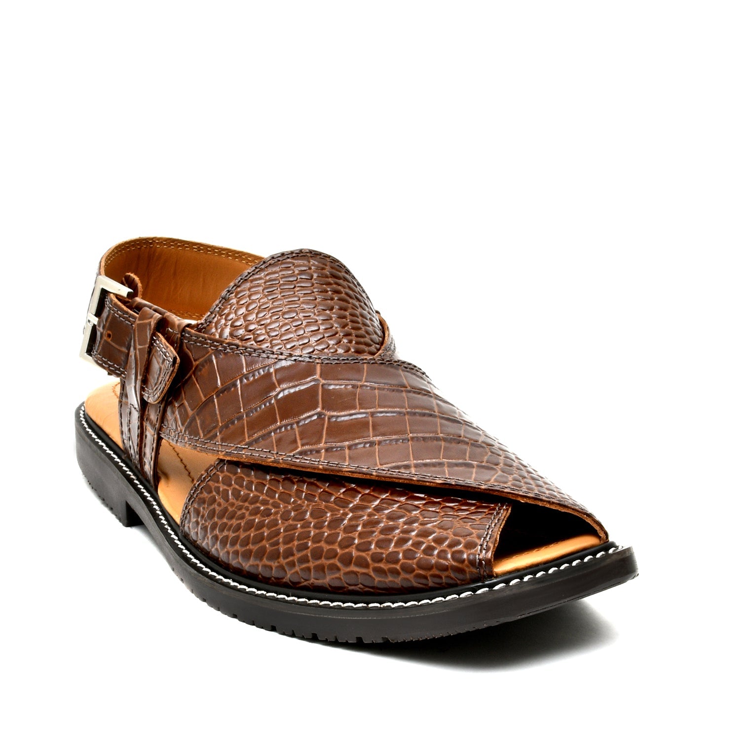 LEATHER PESHAWARI CHAPPAL - FRG0004 - BROWN