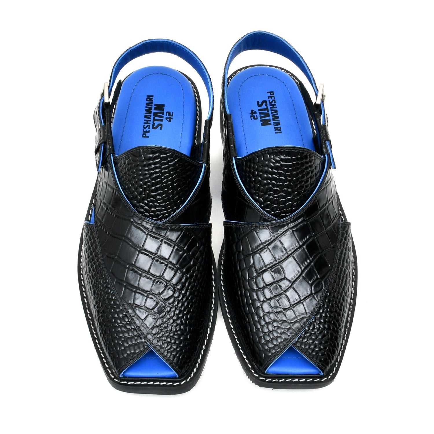 LEATHER PESHAWARI CHAPPAL - FRG0004 - BLACK