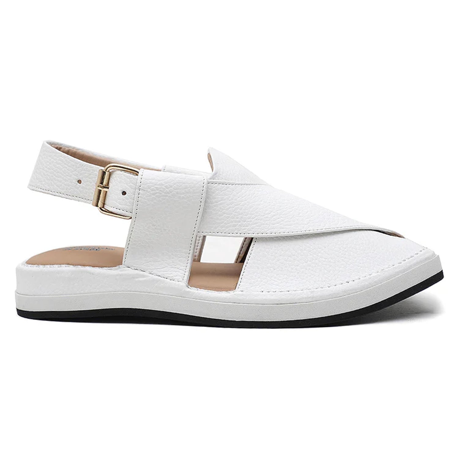 LEATHER PESHAWARI CHAPPAL - ATG0009 - WHITE